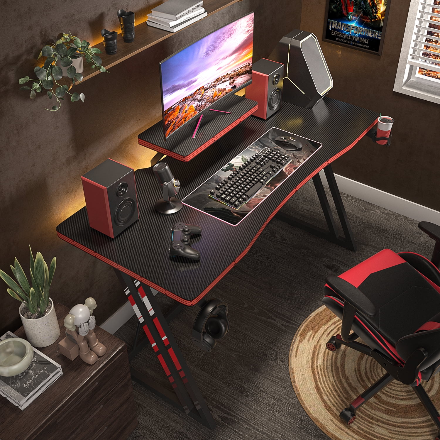 Homall 55 cheap inch gaming desk