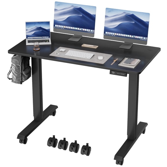 Homall 47" Standing Desk Adjustable Height Stand Up Desk Height Adjustable Office Desk with High Memory Function,Black