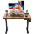 thumbnail image 1 of Homall 47" Wide Home Office Electric Height Adjustable Standing Desk Lifting Range 28~46" Computer Desk with Monitor Stand,Brown, 1 of 7