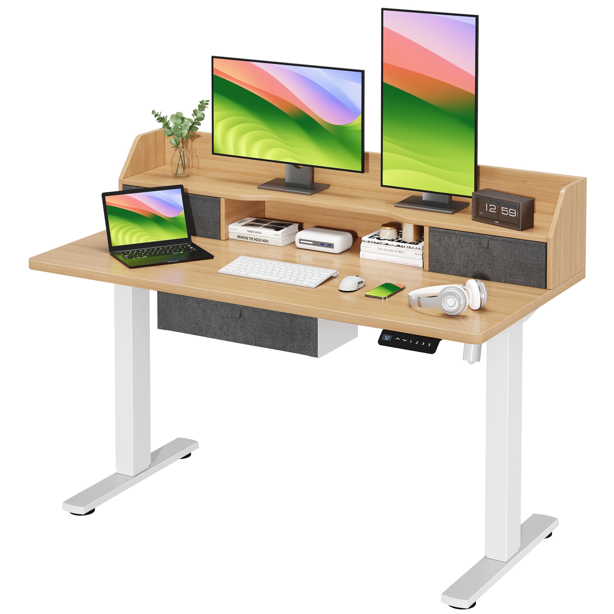 Homall 48" Height Adjustable Electric Standing Desk SitStand Desk with