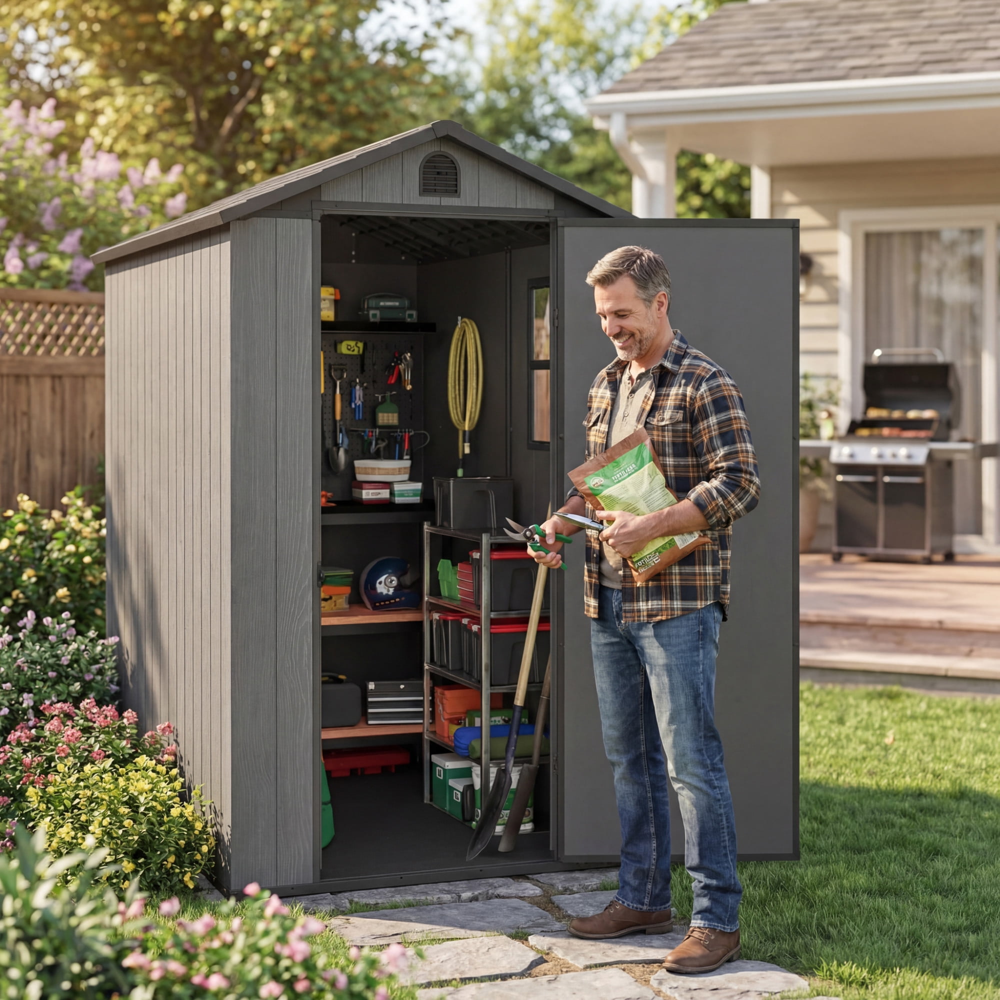 新入荷!ペパーミントフィールドヤ－ドムオリジナル60本お徳用セット Homall 4x6ft Outdoor Plastic Storage Shed,Resin Shed with Lock