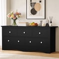 thumbnail image 1 of Homall 5 Drawer Double Dresser, Modern Wood Chest of Drawer for Living Room Bedroom,Black, 1 of 8