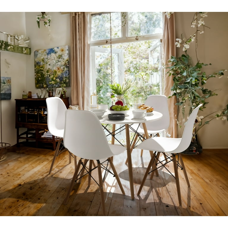 Homall 5-Piece White Room Furniture, Mid-Century Modern Homall 5-Piece White Room Furniture, Mid-Century Modern