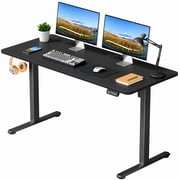 Homall 55" × 24" Electric Height Adjustable Standing Desk Home Office Computer Desk Memory Preset with T-Shaped Metal Br