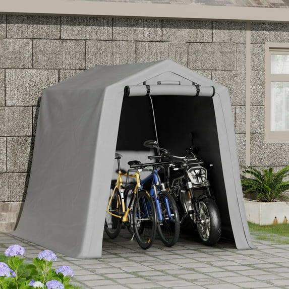 Homall 6' x 6' x 7' Gray Storage Tent Outdoor Carport
