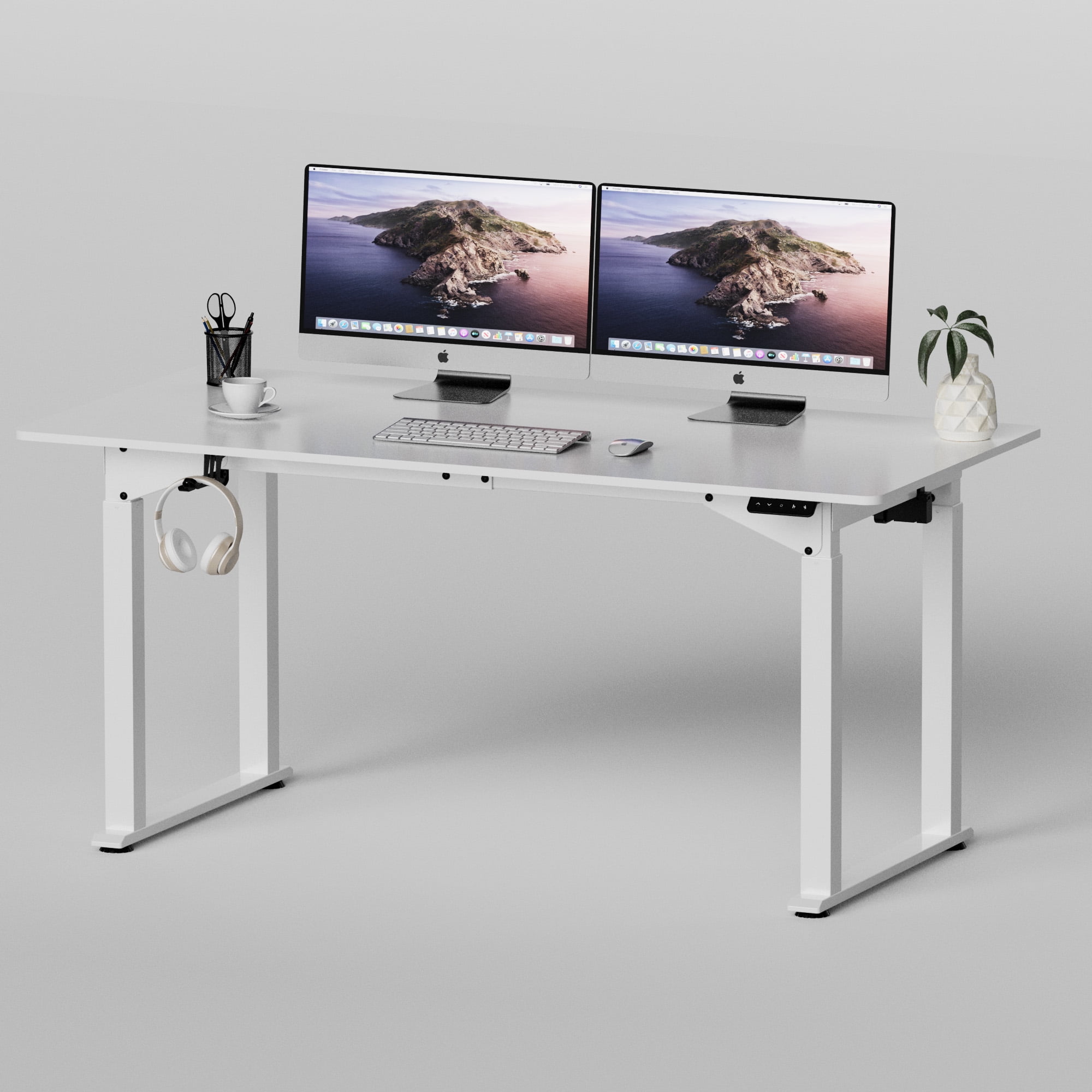 Homall 63"Standing Desk Electric Height Adjustable Desk Lifting Range