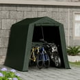 thumbnail image 1 of Homall Durable storage shed 6.00 x 6.00 x 7.00 Feet Green Carport, 1 of 7