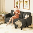 thumbnail image 1 of Homall 70" Length Sectional L-Shaped Sofa 3-Seat Couch with Reversible Chaise for Small Living Room, Apartment and Small Space,Deep Gray, 1 of 5