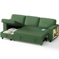 Homall 80" Sleeper Sofa Couch with Pull Out Bed with Storable Armrest