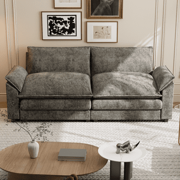 Homall 80" W Loveseat Sofa with Soften Arms for Small Spaces Loveseat Sleeper Couches for Living Room,Gray