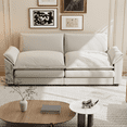 thumbnail image 1 of Homall 80" W Loveseat Sofa with Soften Arms for Small Spaces Loveseat Sleeper Couches for Living Room,White, 1 of 7