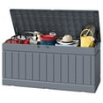 thumbnail image 1 of Homall 82 Gallon Outdoor Storage in Resin Deck Box Lockable Deck Box, Gray, 1 of 7
