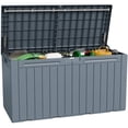 thumbnail image 1 of Homall 98 Gallon Deck Box with Lockable Lid, Waterproof Outdoor Storage Container for Patio, Garden & Backyard, Gray, 1 of 7