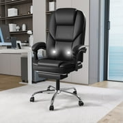 Homall Massage Office Chair Reclining Computer Chair Ergonomic Executive Leather Chair Support 8 Hours Heavy Duty Design,Black