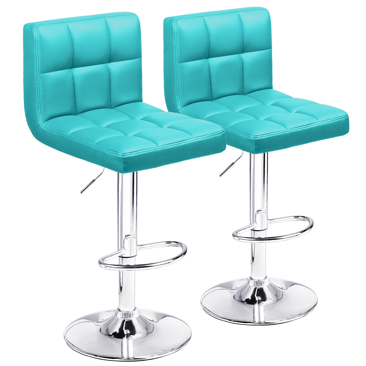 Homall Bar Stools Set Of 2 Modern PU Leather Height Adjustable Swivel