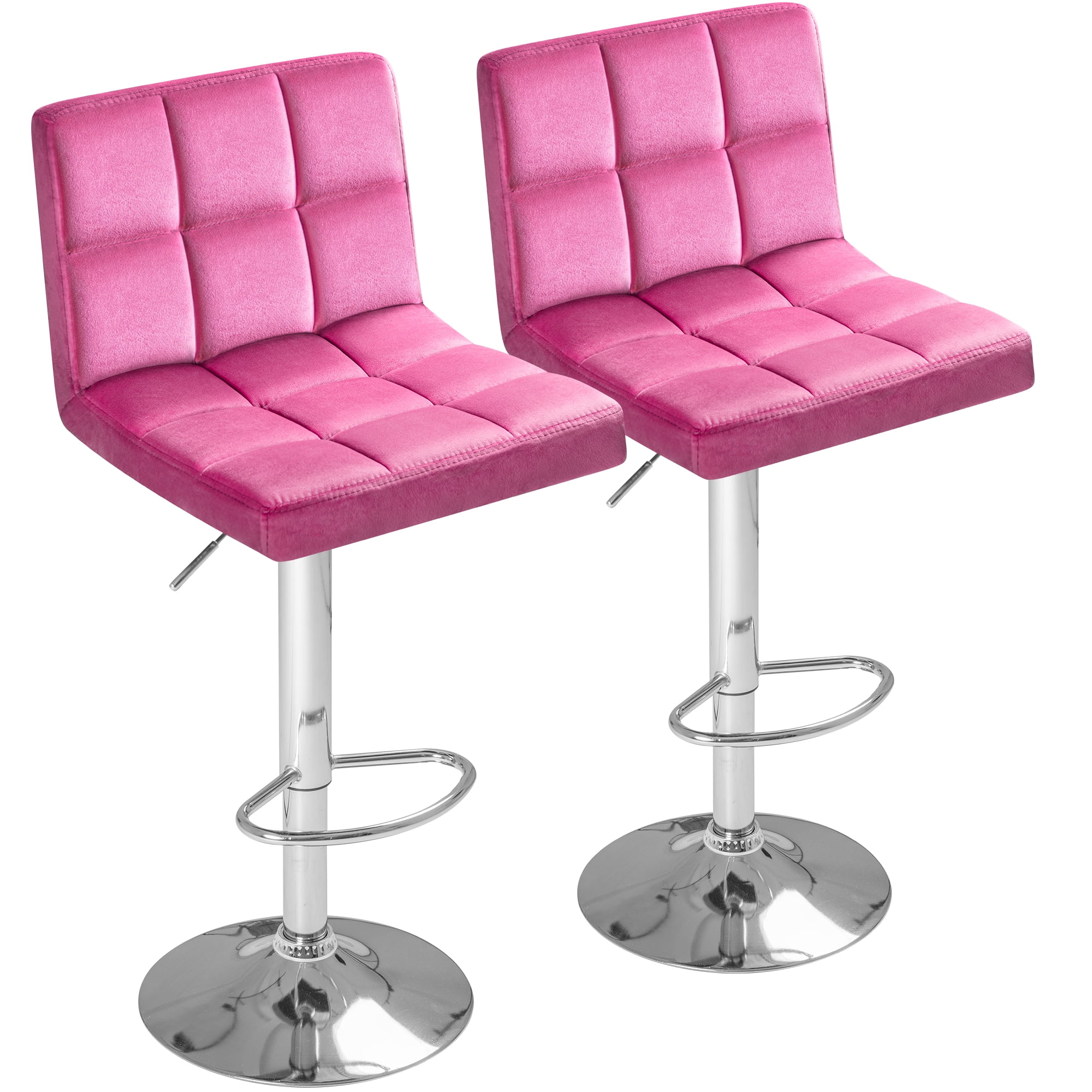 Homall Bar Stools Velvet Kitchen Counter Square Island Height