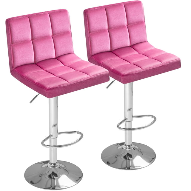 Homall Bar Stools Velvet Kitchen Counter Square Island Height