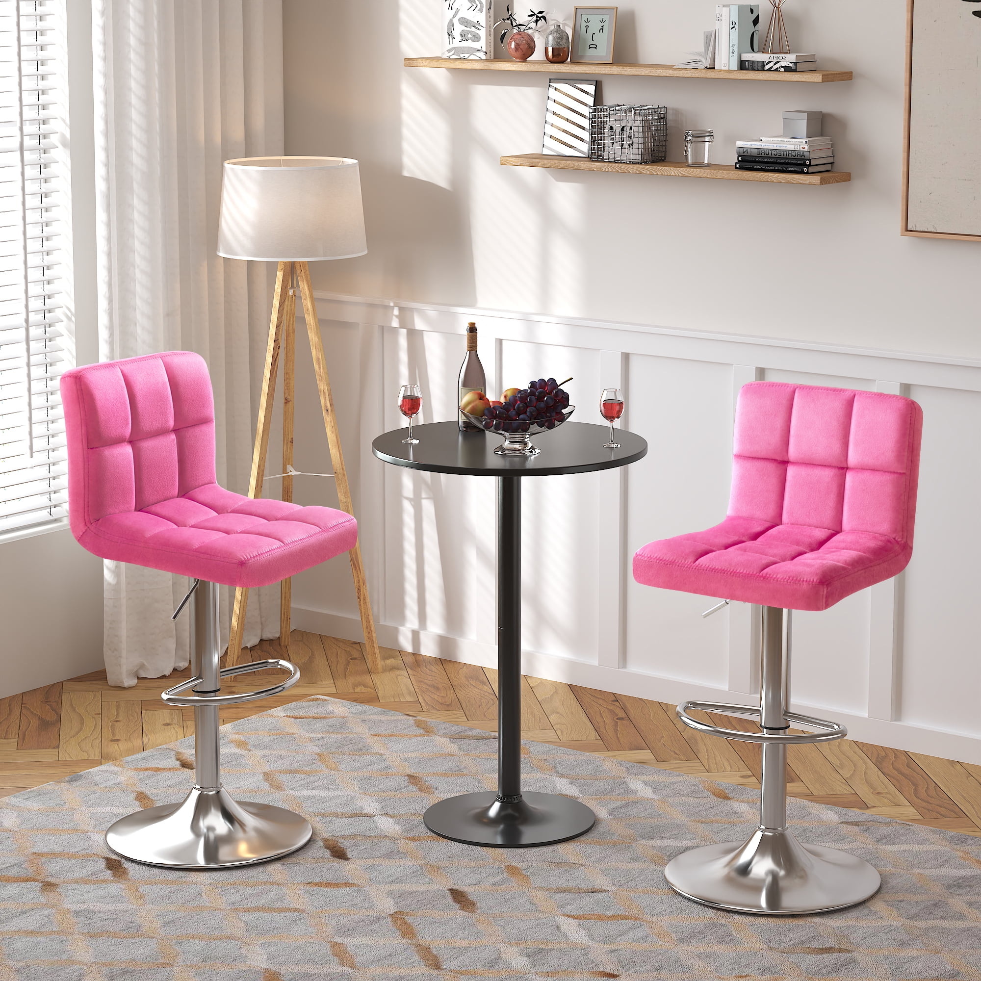 Homall Bar Stools Velvet Kitchen Counter Square Jordan Ubuy