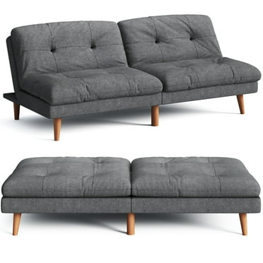 Homall Convertible Futon Sofa Bed Couch Upholstered Sleeper Sofa Angle Adjustable Lounge Sofa,Dark Gray