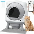 thumbnail image 1 of Homall Cute Cat-Ear Self-Cleaning Automatic Cat Litter Box with Smart Sensors, App Control & Health Monitoring,Gray, 1 of 7