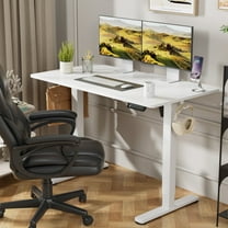 Homall Electric Standing Desk, 45”x24” Height Adjustable Desk with Memory Preset and Phone Stand, White
