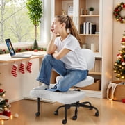 Homall Ergonomic Cross Legged Chair,360°Swivel Wheels, Height Adjustable Ergonomic Kneeling Desk Chairs for ADHD,Meditation ,Yoga and Home Office with Strong Lu
