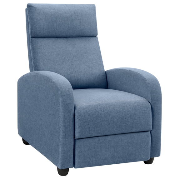 Homall Fabric Recliner Chair Adjustable Modern Home Single Armrest Chair with Thick Cushion, Blue
