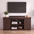 thumbnail image 1 of Homall 58'' TV Stand for TVs up to 65'', Storage Cabinet with Sliding Barn Door, Entertainment Center,Espresso, 1 of 7