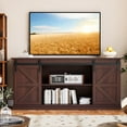 thumbnail image 1 of Homall TV Stand for 65 Inch TV, Storage Cabinet with Sliding Barn Door, Entertainment Center,Espresso, 1 of 8