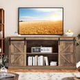 thumbnail image 1 of Homall TV Stand for 65 Inch TV, Storage Cabinet with Sliding Barn Door, Entertainment Center,Rustic Oak, 1 of 8