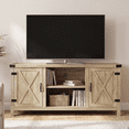 thumbnail image 1 of Homall Farmhouse TV Stand for 65 Inch TVs, Oak Wood Entertainment Center with Storage Cabinet & Cable Management, 1 of 9