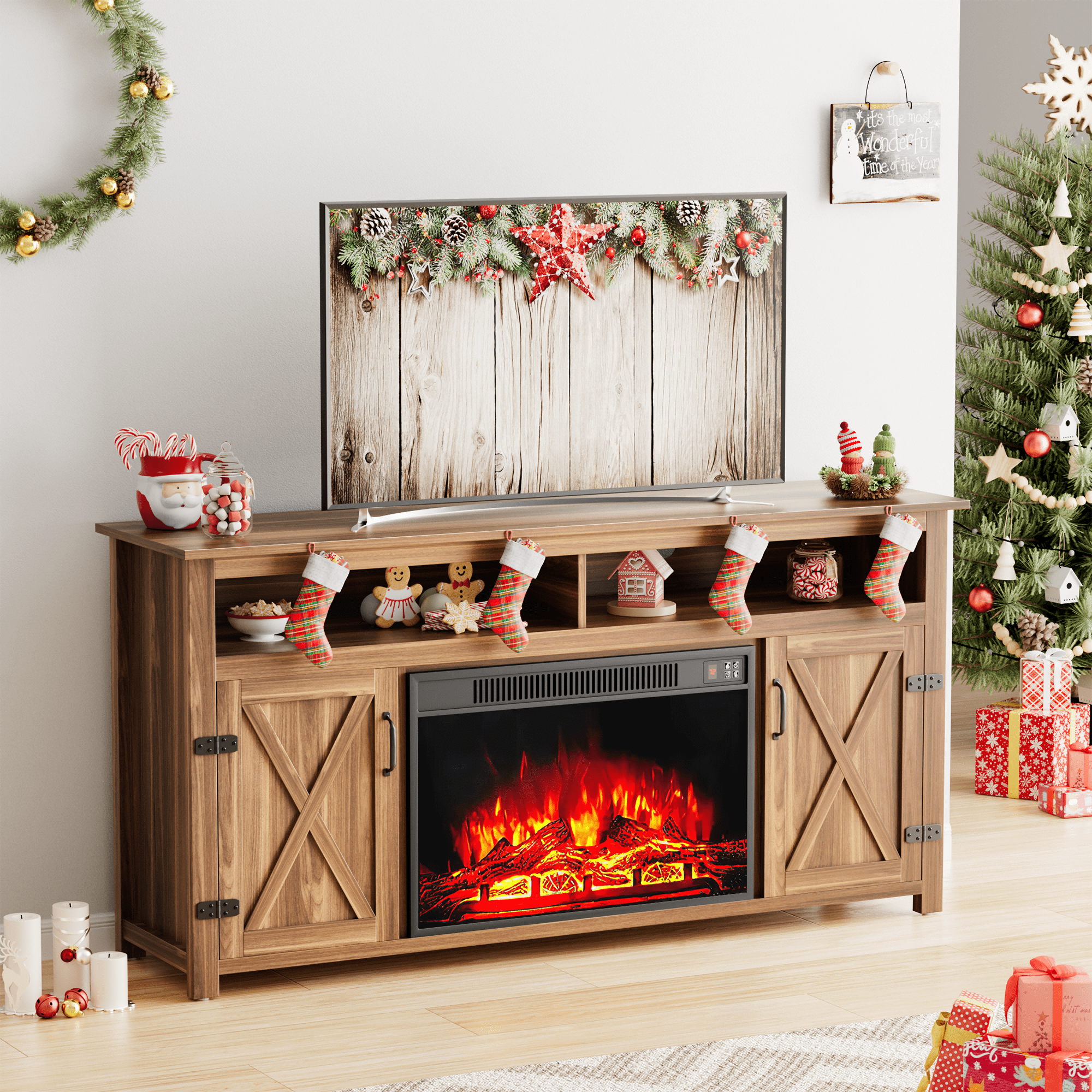 65 inch tv stand farmhouse discount