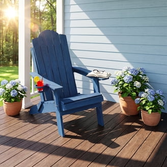 Sonerlic 1 Pack Outdoor Adirondack Plastic Fire Pit Chair for