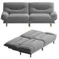 thumbnail image 1 of Homall Futon Sofa Bed with Adjustable Backrest & Five Angles Adjustable Armrests Sofa Couch for Small Spaces Living Room Office,Corduroy Gray, 1 of 7