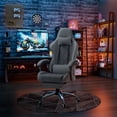 thumbnail image 1 of Homall Gaming Chair Fabric Computer Chair Massage Game Chair Cloth Office Chair with Headrest, Lumbar Support & Footrest,Gray, 1 of 7