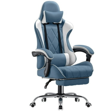 Homall Gaming Chair Fabric Computer Chair Massage Game Chair Cloth Office Chair with Headrest, Lumbar Support & Footrest,Green