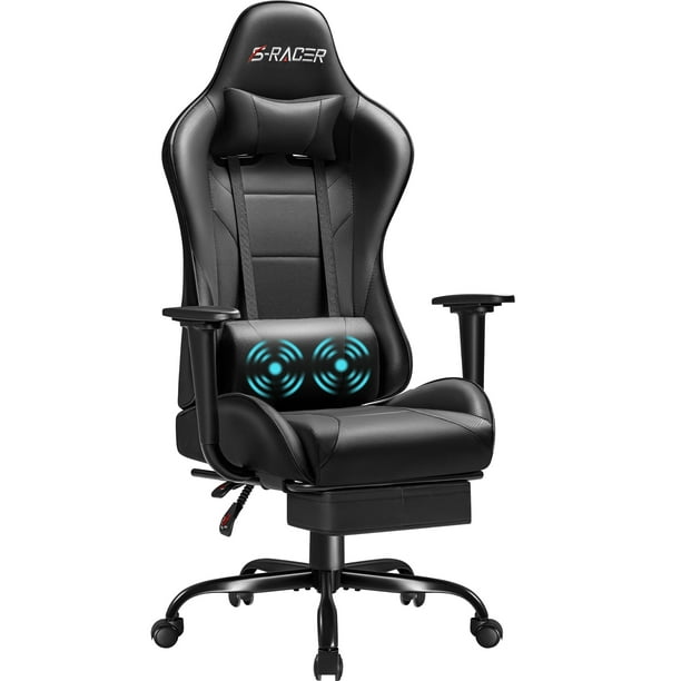 Homall Gaming Massage Chair, High Back PU Leather Office Chair
