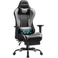 thumbnail image 1 of Homall Gaming Chair Massage Office Chair High Back PU Leather Chair with Footrest, Gray, 1 of 7