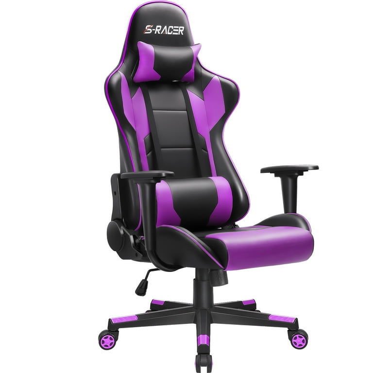 Style クッションチェア プレミアムパープル Homall Gaming Chair office Chair with Headrest & Lumbar Support