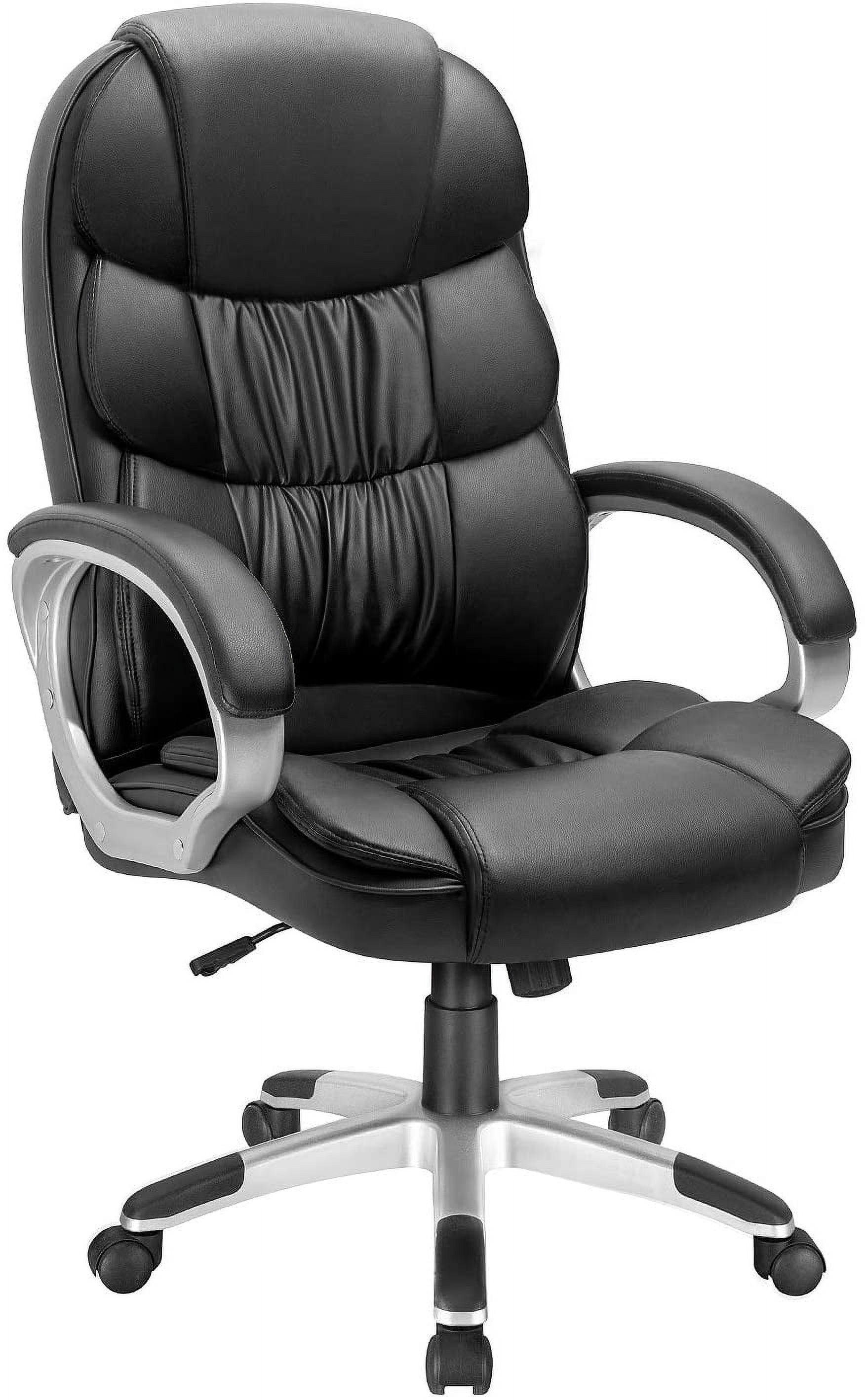 Serta Air Lumbar Bonded Leather Manager Office Chair, Black