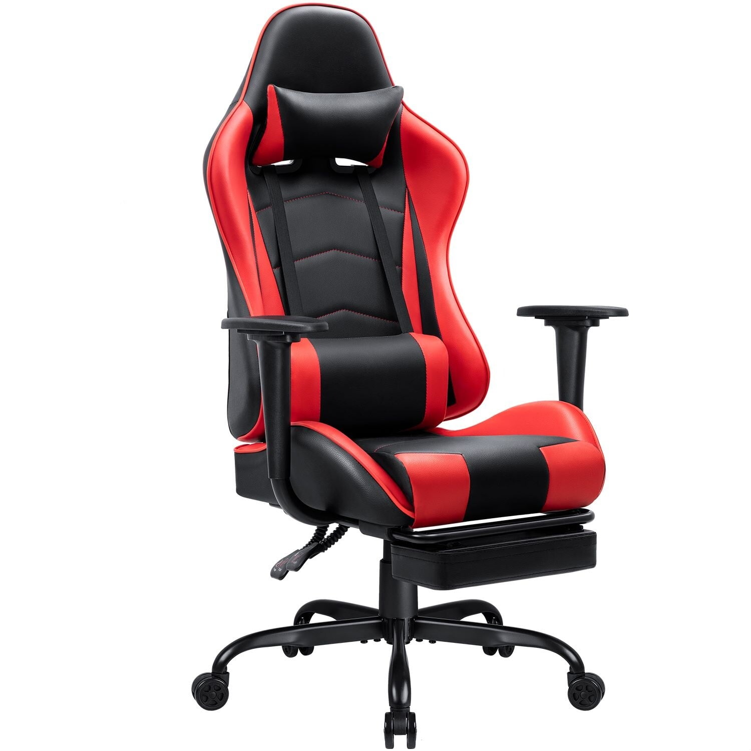 Homall High Back Gaming Chair Office Chair Adjustable Height Recliner Red