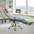 thumbnail image 1 of Homall Home Office Chair Adjustable Executive Leather Chair With Arms Ergonomic High Back Cushion Lumbar Back Support Computer Desk Chair,White, 1 of 7