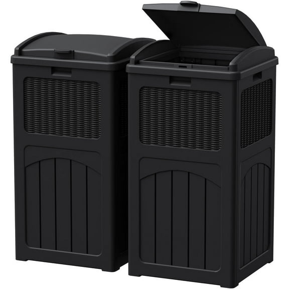 Homall Homes 2 Pcs 36 Gallon Trash Can Plastic Kitchen Trash Can