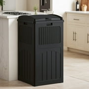 Homall Homes 36 Gallon Trash Can Plastic Kitchen Trash Can,Black