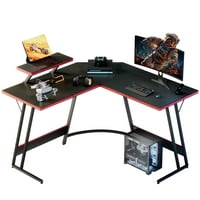 47" Homall L-Shaped Gaming Desk w/ Removable Monitor Riser (Black) only