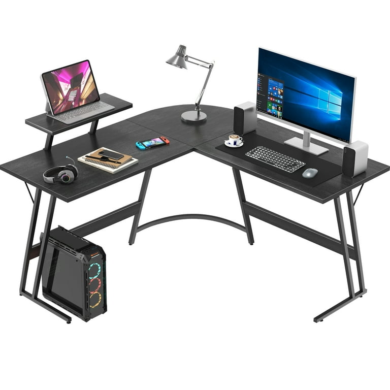 L shaped desk sale riser