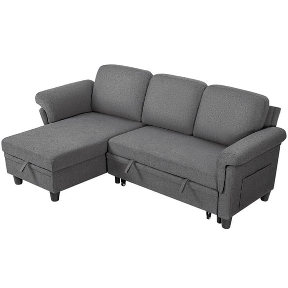 Homall L-Shaped Sofa Bed with Reversible Storage Chaise Convertible ...