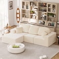 thumbnail image 1 of Homall 98.4" L-shaped Multi-person Boneless Sectional Couches and Sofas Modular Sectional No Assembly Required Living Room Sofa Furniture Sets, Beige, 1 of 9