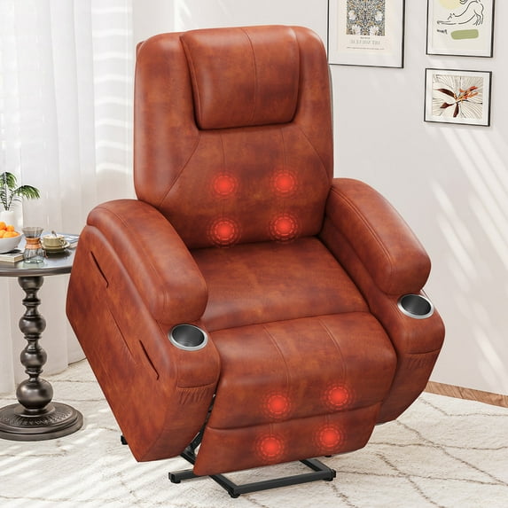 Homall Lift Recliner Comfy Chair Power Massage Electric Recliner Chairs for Adults,Brown