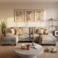 thumbnail image 1 of Homall 105" Modern U-Shape 6 Seat Sectional Sofa, Chenille Fabric Modular Couch, Oversized Sofa with Chaise for Living Room,Light Gray, 1 of 9